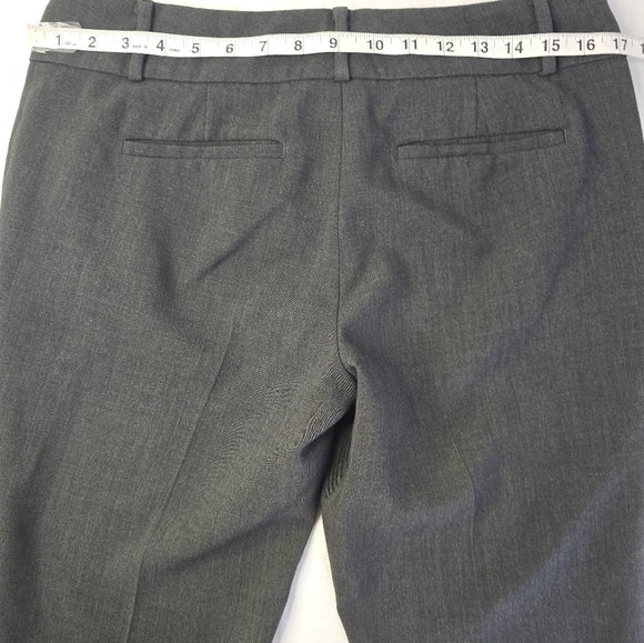 Ann Taylor Marisa Dress Pants Charcoal Gray Mid Rise Straight Leg Officewear 6 - Picture 7 of 11